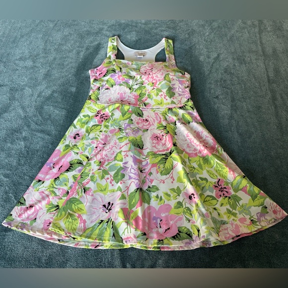 Laura Ashley Dresses & Skirts - Laura Ashley Floral Golf Tennis Pickleball Dress Size L UPF 50 Built In Bra